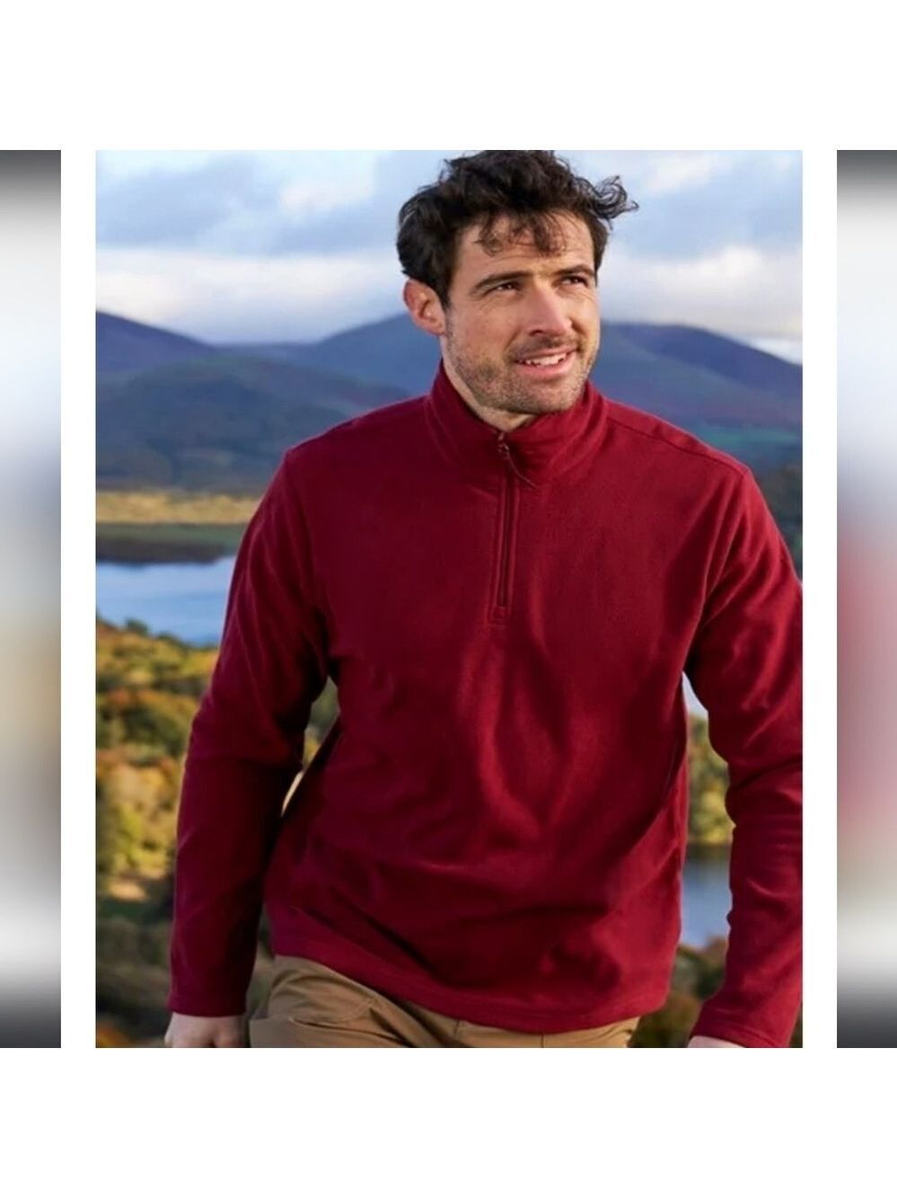 COLUMBIA MICRO FLEECE MEN'S QUARTER ZIP PULLOVER OMNISHADE MEDIUM LIKE NEW